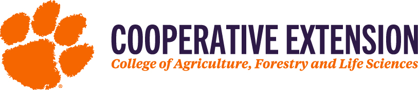 Logo for Clemson Cooperative Extension College of Agriculture, Forestry, and Life Sciences.