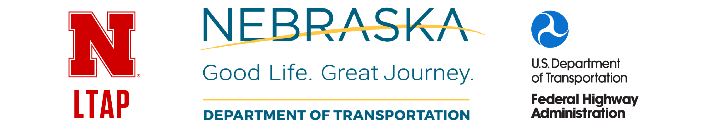 Nebraska LTAP, Nebraska Department of Transportation and Federal Highway Administration logos