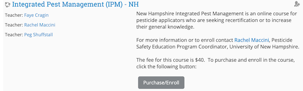 Image of fee based course description