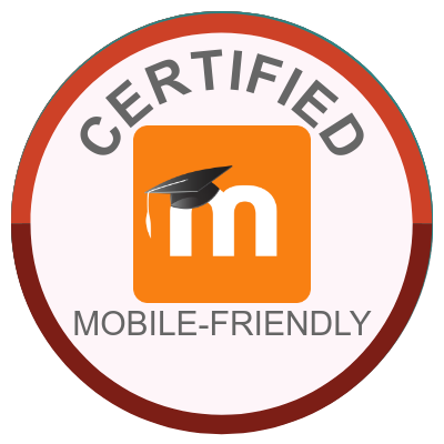 Certified mobile-friendly to use with the Moodle App.